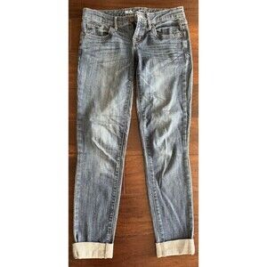Mossimo Women's denim low rise skinny blue jeans size 2R/R Stretch